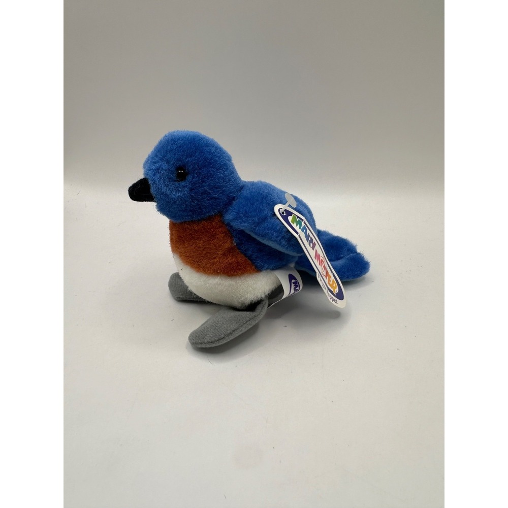 Mary Meyer 1999 4"‎ Bluebird Finger Puppet with Tags Attached 7" Including Tail
